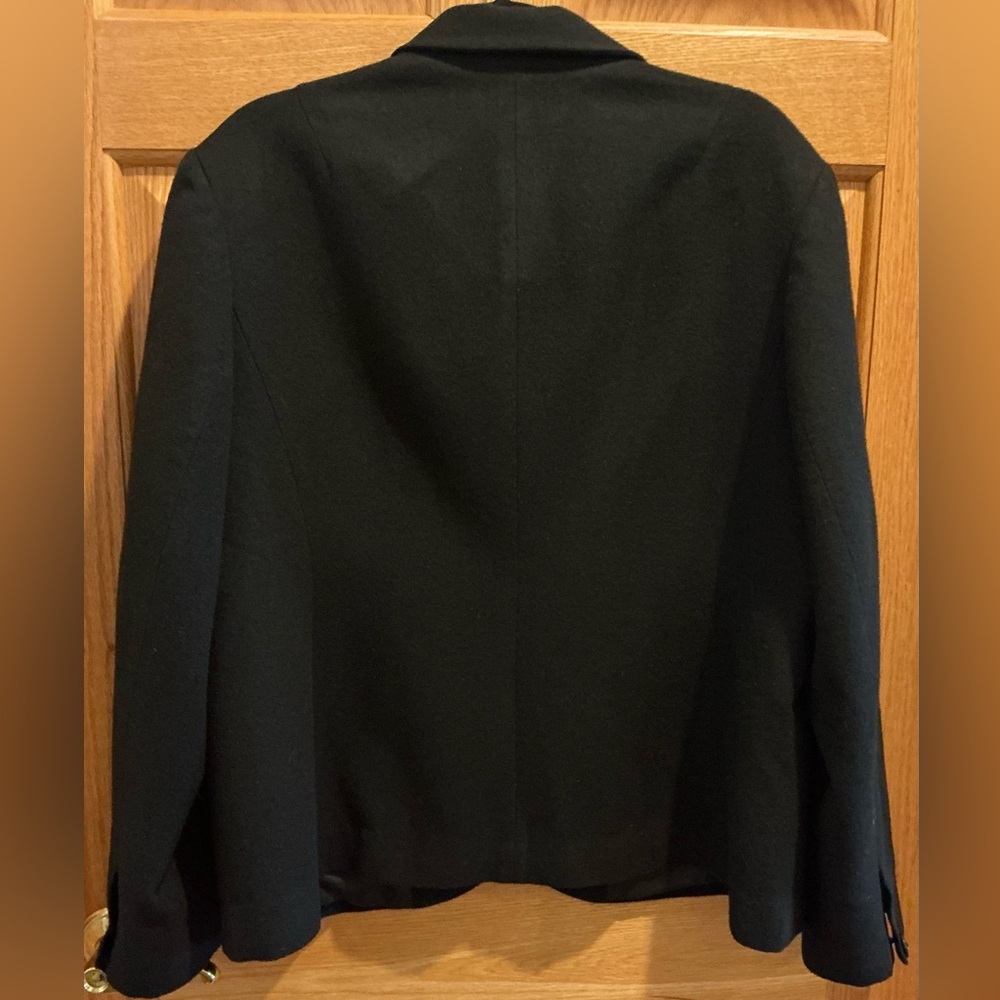 Quince Italian Wool Black Stand Collar Blazer Jacket Women’s XL Minimalist - Picture 9 of 13